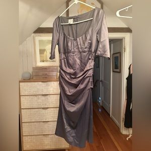 Suzi chin size 4 ruched satin dress